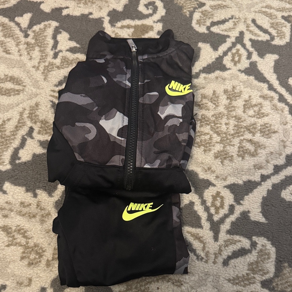 Nike Black and Gray Jacket with Neon Accents